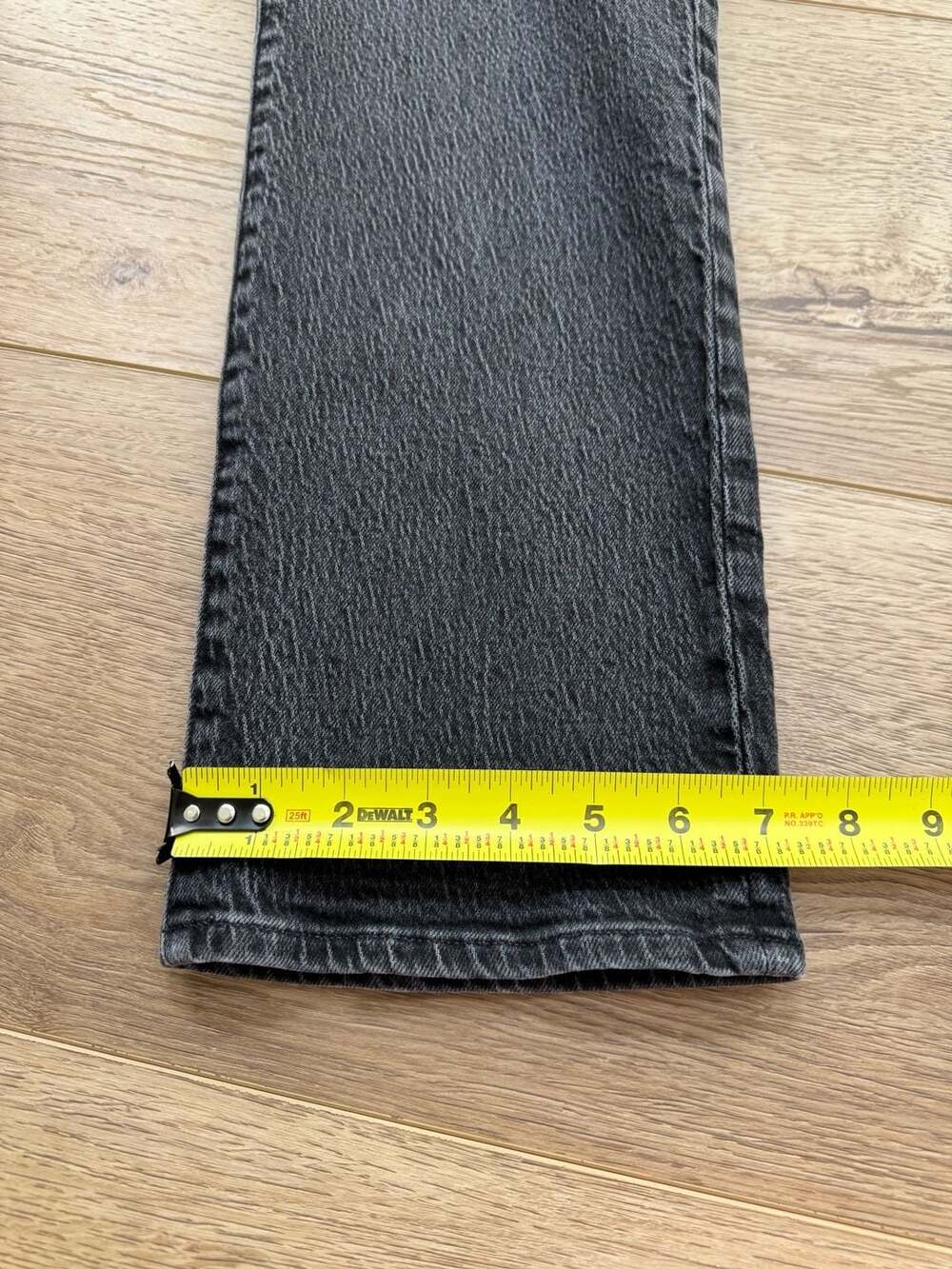 Madewell 90s Straight Jeans Black Wash High Rise Stretch Denim Size 29 - Picture 10 of 16